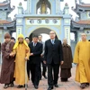 Chủ tịch Mặt trận Tổ quốc chúc Tết lãnh đạo Giáo hội Phật giáo 