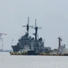 Một tàu chiến Mỹ neo đậu tại Vịnh Subic. (Nguồn: Stripes)