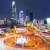 Một góc Thành phố Hồ Chí Minh về đêm. (Nguồn: TTXVN)