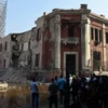 Hiện trường vụ đánh bom Lãnh sự quán Italy tại Cairo ngày 11/7. (Nguồn: AFP/TTXVN)