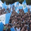 Người dân Guatemala biểu tình phản đối tham nhũng tại thủ đô Guatemala City ngày 22/8. (Nguồn: THX/TTXVN)