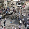 Hiện trường một vụ đánh bom tại thành phố cảng Latakia của Syria. (Nguồn: AFP/TTXVN)