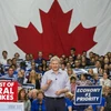 Thủ tướng Canada Stephen Harper tại một cuộc vận động tranh cử ở London, Ontario ngày 13/10. (Nguồn: Reuters/TTXVN)