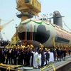 Tàu ngầm tấn công Scorpene do Ấn Độ hợp tác với Pháp sản xuất. (Nguồn: THX/TTXVN)