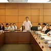 Đại biểu Quốc hội các tỉnh Phú Yên-Đồng Nai-Bắc Giang thảo luận tại tổ. (Ảnh: Phương Hoa/TTXVN)