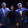 Ứng cử viên Tổng thống Daniel Scioli (trái) - đảng FpV và Mauricio Macri (phải) - đảng PRO. (Nguồn: THX/TTXVN)