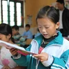 Giờ học tiếng H'Mông của học sinh lớp 5 Trường tiểu học Lao Chải, Sa Pa, Lào Cai. (Ảnh: Quý Trung/TTXVN)