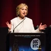 Bà Hillary Clinton phát biểu tại một sự kiện ở thành phố New York ngày 19/11. (Nguồn: AFP/TTXVN)