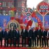 Các quan chức Nga tham dự lễ đếm ngược 1.000 ngày trước World Cup 2018 tại Quảng trường Manezh ở Moskva ngày 18/9/2015. (Nguồn: Reuters/TTXVN)