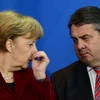 Thủ tướng Đức Angela Merkel và Phó Thủ tướng kiêm Bộ trưởng Năng lượng-Kinh tế Sigmar Gabriel. (Nguồn: AFP/TTXVN)