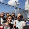 Tổng thống Brazil Dilma Rousseff thăm các công trình cơ sở hạ tầng chuẩn bị choThế vận hội Olympic 2016. (Nguồn: AP)