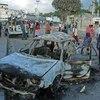 Hiện trường một vụ đánh bom xe ở Mogadishu do nhóm al-Shabab thực hiện. (Nguồn: AFP/TTXVN)