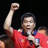 Ứng viên tranh cử Tổng thống Philippines Rodrigo Duterte phát biểu trước những người ủng hộ tại Manila ngày 7/5. (Nguồn: EPA/TTXVN)