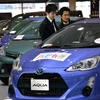 Ôtô của hãng Toyota được trưng bày tại thủ đô Tokyo, Nhật Bản. (Nguồn: AFP/TTXVN)