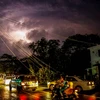 Mưa bão tại Mandalay, Myanmar ngày 23/4. (Nguồn: AFP/TTXVN)