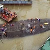 Lực lượng cứu hộ tại hiện trường vụ chìm tàu du lịch Trung Quốc trên sông Dương Tử tháng 6/2015. Ảnh minh họa. (Nguồn: Reuters)