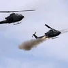 Máy bay chiến đấu bắn rocket trong cuộc tập trận. (Nguồn: Yonhap/TTXVN)