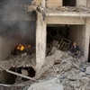 Cảnh đổ nát do xung đột tại Aleppo, Syria ngày 8/6. (Nguồn: AFP/TTXVN)