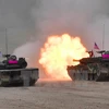 Xe tăng K-1 của Hàn Quốc tham gia cuộc tập trận chung ở Pohang ngày 6/7. (Nguồn: AFP/TTXVN)