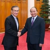 Thủ tướng Nguyễn Xuân Phúc tiếp Bộ trưởng Ngoại giao Vương quốc Thái Lan Don Pramudwinal. (Ảnh: Thống Nhất/TTXVN)