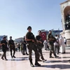 Binh sỹ đặc nhiệm của Thổ Nhĩ Kỳ được tăng cường an ninh tại Quảng trường Taksim ở Istanbul ngày 21/7. (Nguồn: EPA/TTXVN)