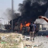 Lực lượng ủng hộ Chính phủ Libya làm nhiệm vụ trong chiến dịch chống IS ở Sirte ngày 16/8. (Nguồn: THX/TTXVN)