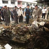 Cảnh sát điều tra tại hiện trường vụ đánh bom xe bên ngoài khách sạn ở Pattani, miền nam Thái Lan ngày 24/8. Ảnh minh họa. (Nguồn: AFP/TTXVN)