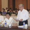 Tổng Thanh tra Chính phủ Phan Văn Sáu phát biểu tại Phiên họp thứ 3 của Ủy ban Thường vụ Quốc hội ngày 21/9. (Ảnh: Phạm Kiên/TTXVN)