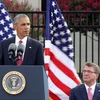 Tổng thống Barack Obama dự lễ tưởng niệm 15 năm vụ tấn công khủng bố 11/9 tại Lầu Năm góc ở Arlington, bang Virginia ngày 11/9. (Nguồn: AFP/TTXVN)