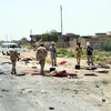 Binh sỹ Iraq làm nhiệm vụ trong một chiến dịch quân sự ở Fallujah ngày 29/6. (Nguồn: EPA/TTXVN)
