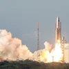 Vệ tinh GSAT-18 được phóng lên quỹ đạo từ sân bay vũ trụ Kourou ở vùng Guiana. (Nguồn: AFP/TTXVN)