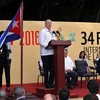 Bộ trưởng Ngoại thương và Đầu tư nước ngoài Cuba Rodrigo Malmierca phát biểu tại lễ khai mạc Hội chợ quốc tế La Habana lần thứ 34 ở La Habana ngày 31/10. (Nguồn: EPA/TTXVN)