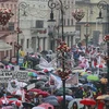 Hàng nghìn giáo viên và phụ huynh học sinh biểu tình phản đối cải cách hệ thống giáo dục tại Warsaw. (Nguồn: AP/TTXVN)