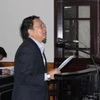 Nguyễn Văn Bổng - nguyên Chủ tịch UBND huyện Kỳ Anh trước vành móng ngựa. (Ảnh Phan Quân/TTXVN)
