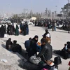  Người dân Syria sơ tán khỏi các khu vực do lực lượng nổi dậy kiểm soát ở phía đông thành phố Aleppo ngày 10/12. (Nguồn: AFP/TTXVN)