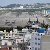 Một căn cứ quân sự của lính thủy quân đánh bộ Mỹ ở Ginowa, tỉnh Okinawa ngày 14/11/2014. (Nguồn: AFP/TTXVN)