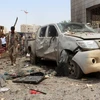 Binh sỹ Yemen điều tra tại hiện trường vụ đánh bom ở Aden ngày 29/8. Ảnh minh họa. (Nguồn: AFP/TTXVN)