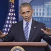 Tổng thống Mỹ Barack Obama tại cuộc họp báo ở thủ đô Washington, DC ngày 16/12. (Nguồn: EPA/TTXVN)