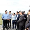 Đoàn kiểm tra của Ủy ban Kiểm tra Trung ương đến kiểm tra Dự án VSIP, huyện Hưng Nguyên, tỉnh Nghệ An. (Ảnh: Bích Huệ/TTXVN)