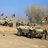 Lực lượng an ninh Afghanistan trong chiến dịch truy quét phiến quân ở tỉnh Ghazni. (Nguồn: THX/TTXVN)