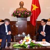 Phó Thủ tướng, Bộ trưởng Bộ Ngoại giao Phạm Bình Minh tiếp ông Ybanez Ignacio, Quốc vụ khanh Bộ Ngoại giao và hợp tác Tây Ban Nha . (Ảnh: An Đăng/TTXVN)