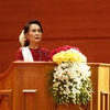 Cố vấn nhà nước Myanmar, bà Aung San Suu Kyi. (Nguồn: EPA/TTXVN)