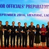 Đại diện các quan chức cao cấp các nước ASEAN tại Vientiane ngày 5/9/2016. (Nguồn: THX/TTXVN)