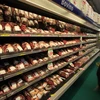 Thịt bày bán tại một siêu thị ở Recife, Brazil, ngày 20/3. (Nguồn: THX/TTXVN)