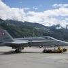  Máy bay chiến đấu F/A-18 của Thụy Sĩ tại Meiringen. (Nguồn: EPA/TTXVN)