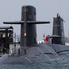 Tàu ngầm tại căn cứ hải quân ở Kaohsiung, Đài Loan ngày 21/3. (Nguồn: Reuters)