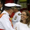 Cựu Bộ trưởng Quốc phòng Tây Ban Nha, bà Carmen Chacon (phải). (Nguồn: Reuters)