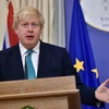 Ngoại trưởng Anh Boris Johnson tại cuộc họp báo ở Athens, Hy Lạp ngày 6/4. AFP/TTXVN