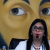  Ngoại trưởng Venezuela Delcy Rodriguez tại cuộc họp báo ở Caracas ngày 29/3. (Nguồn: AFP/TTXVN)
