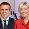 Ứng cử viên Tổng thống Pháp Emmanuel Macron (trái) và Marine Le Pen. (Nguồn: AFP/TTXVN)